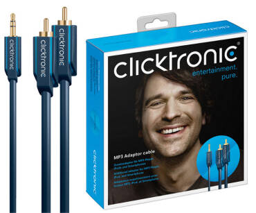 Kabel Audio Jack 3.5mm - 2xRCA CLICKTRONIC 1m