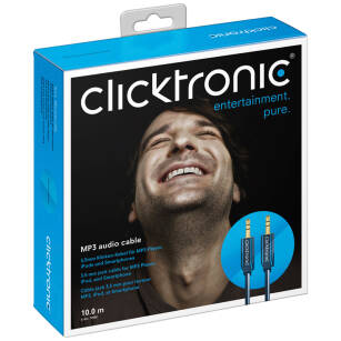 Kabel Audio Jack 3,5mm-Jack 3,5mm CLICKTRONIC 1m