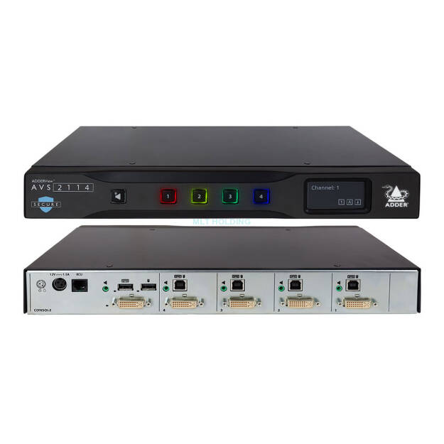 Adder AVS-2114 AdderView Secure 4-portowy DVI-D 2K / 60 SINGLE HEAD 4 port